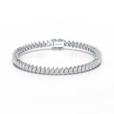 8.85 CT Pear Lab Grown Diamond Tennis Bracelet